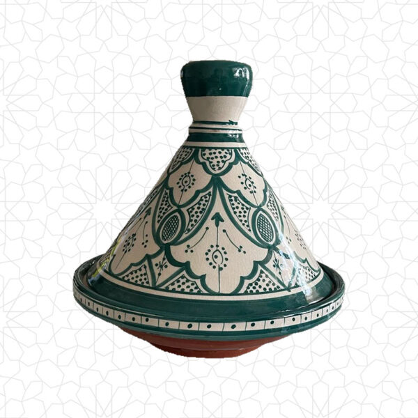 Green Ceramic Serving Tagine - 23cm Traditional Cookware