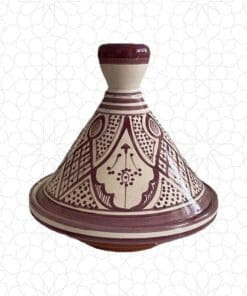 Purple Ceramic Serving Tagine, 23cm - Elegant Tableware