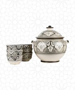 Stylish Grey Ceramic Soup Set for Cozy Dining Experience