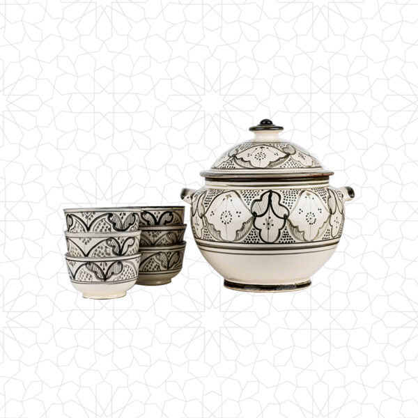 Stylish Grey Ceramic Soup Set for Cozy Dining Experience