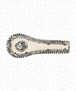 Ceramic Large Black Spoon for Cooking and Serving