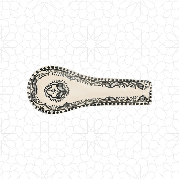 Ceramic Large Black Spoon for Cooking and Serving