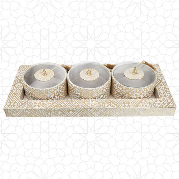 Off-White Nuts Display Set - Stylish & Functional Décor for Home
