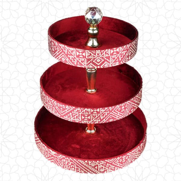 Dark Red Sweets Display for Festive Occasions and Treats - Image 2