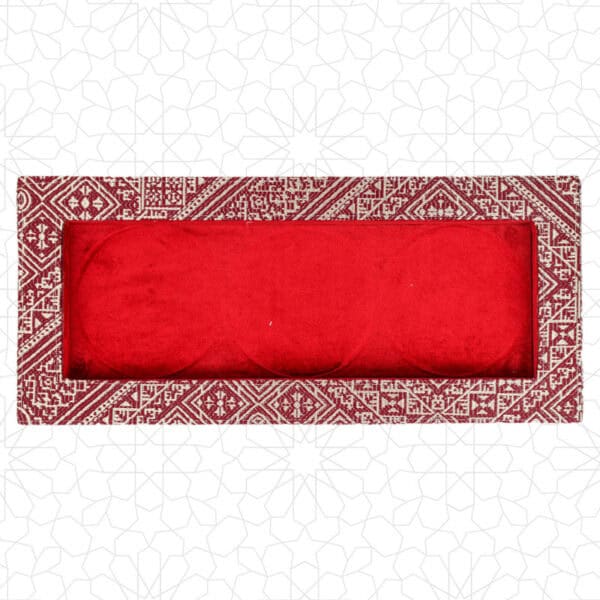 Dark Red Decorative Nuts Display Set for Home or Event Decor - Image 3