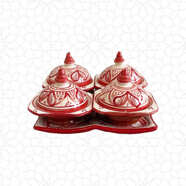 Ceramic Fera9a Touijnat in Red - Elegant Home Décor Piece - Image 2