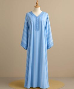 Baby Blue Jawhara Caftan for Elegant and Comfortable Wear