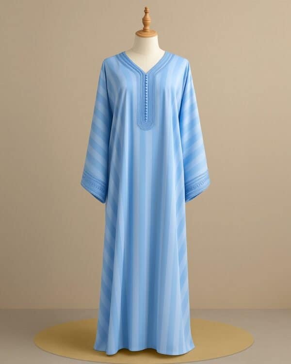 Baby Blue Jawhara Caftan for Elegant and Comfortable Wear