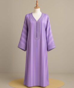 Jawhara Purple Caftan - Elegant Traditional Wear for Any Occasion