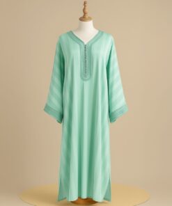 Turquoise Jawhara Caftan - Elegant Style for Any Occasion